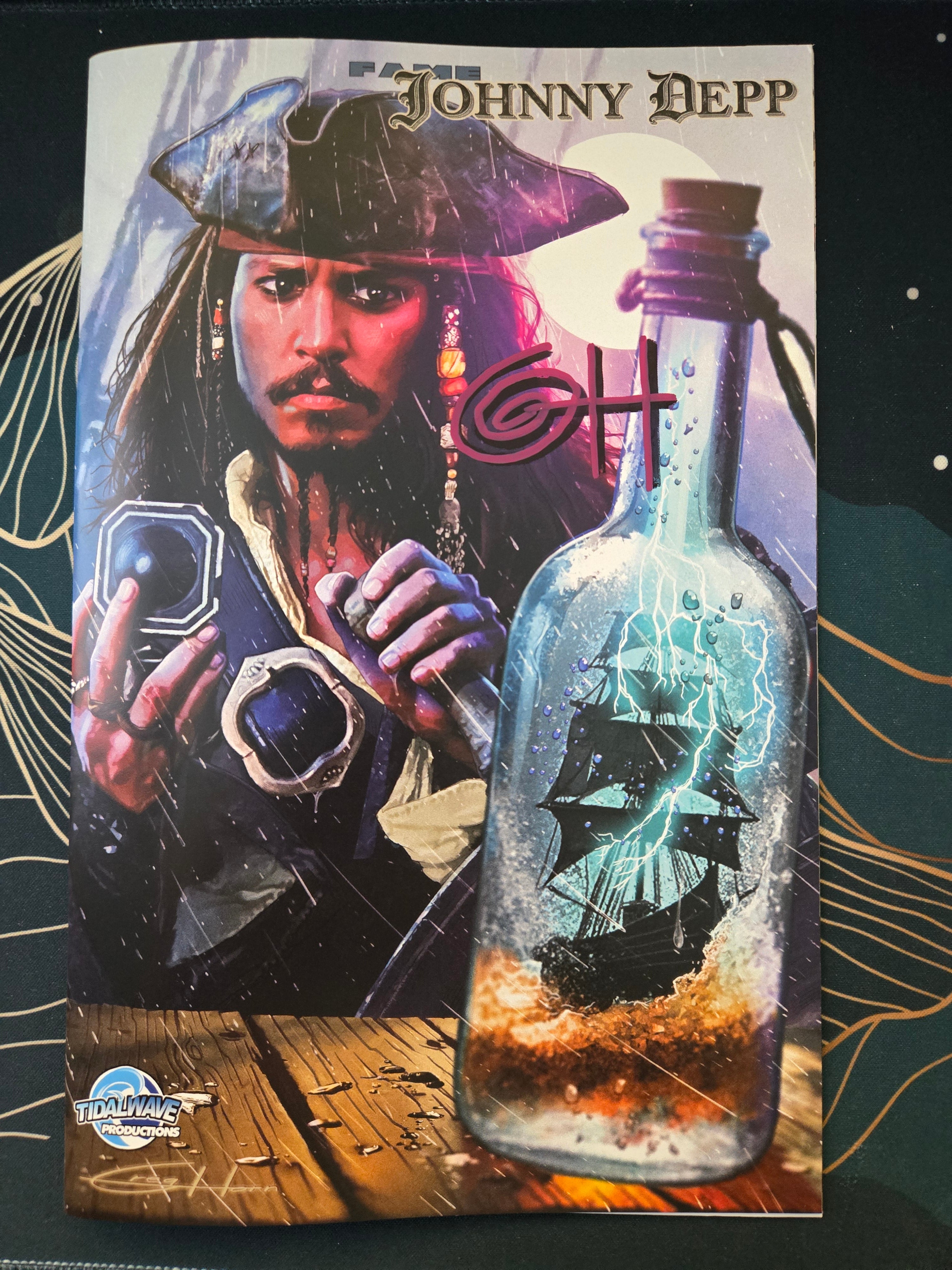 FAME: Johnny Depp Jack Sparrow Greg Horn Signed (2026) MegaCon (NM)