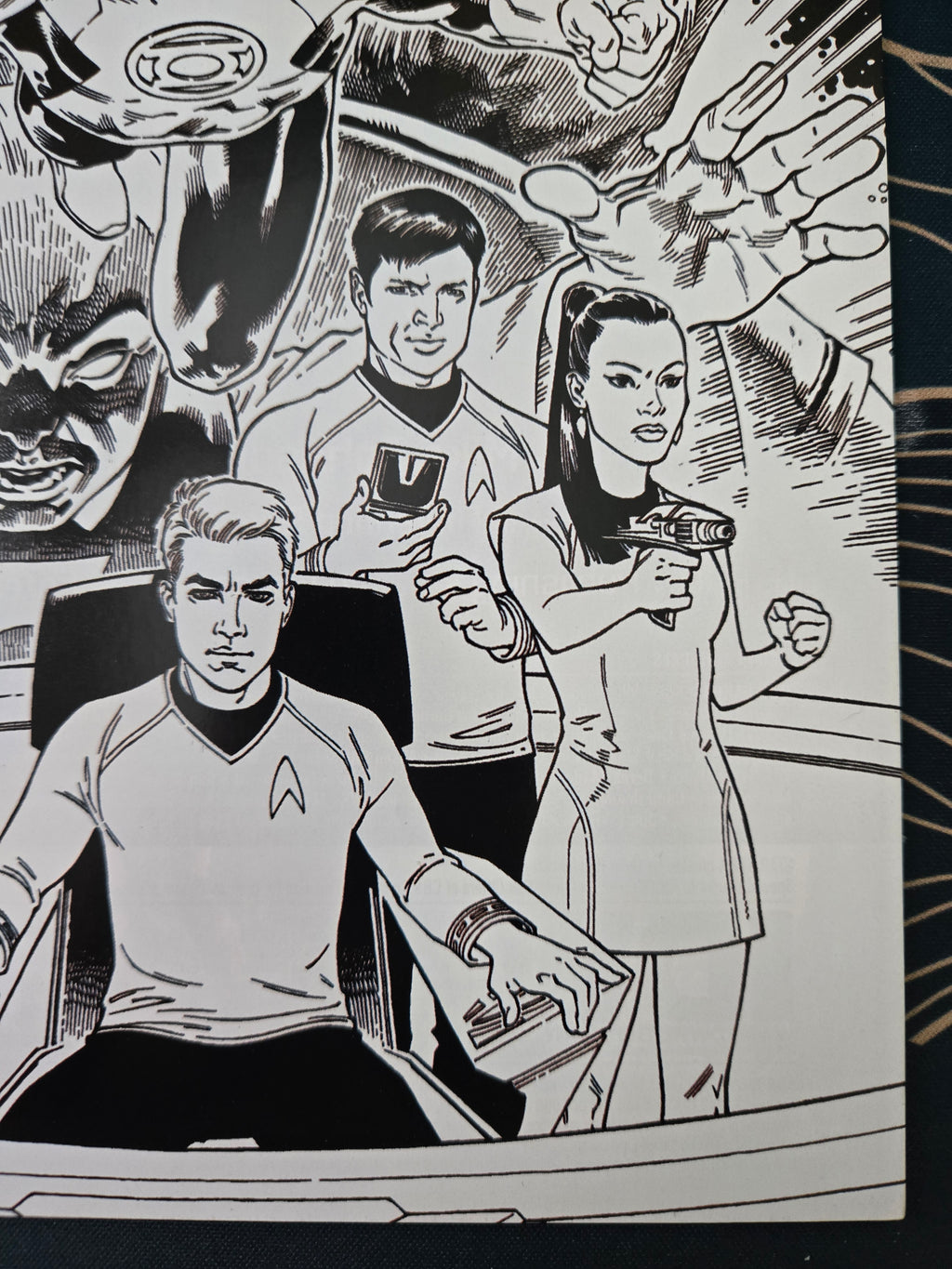 Star Trek/ Green Lantern #1 (2015) Third Print B&W NM-