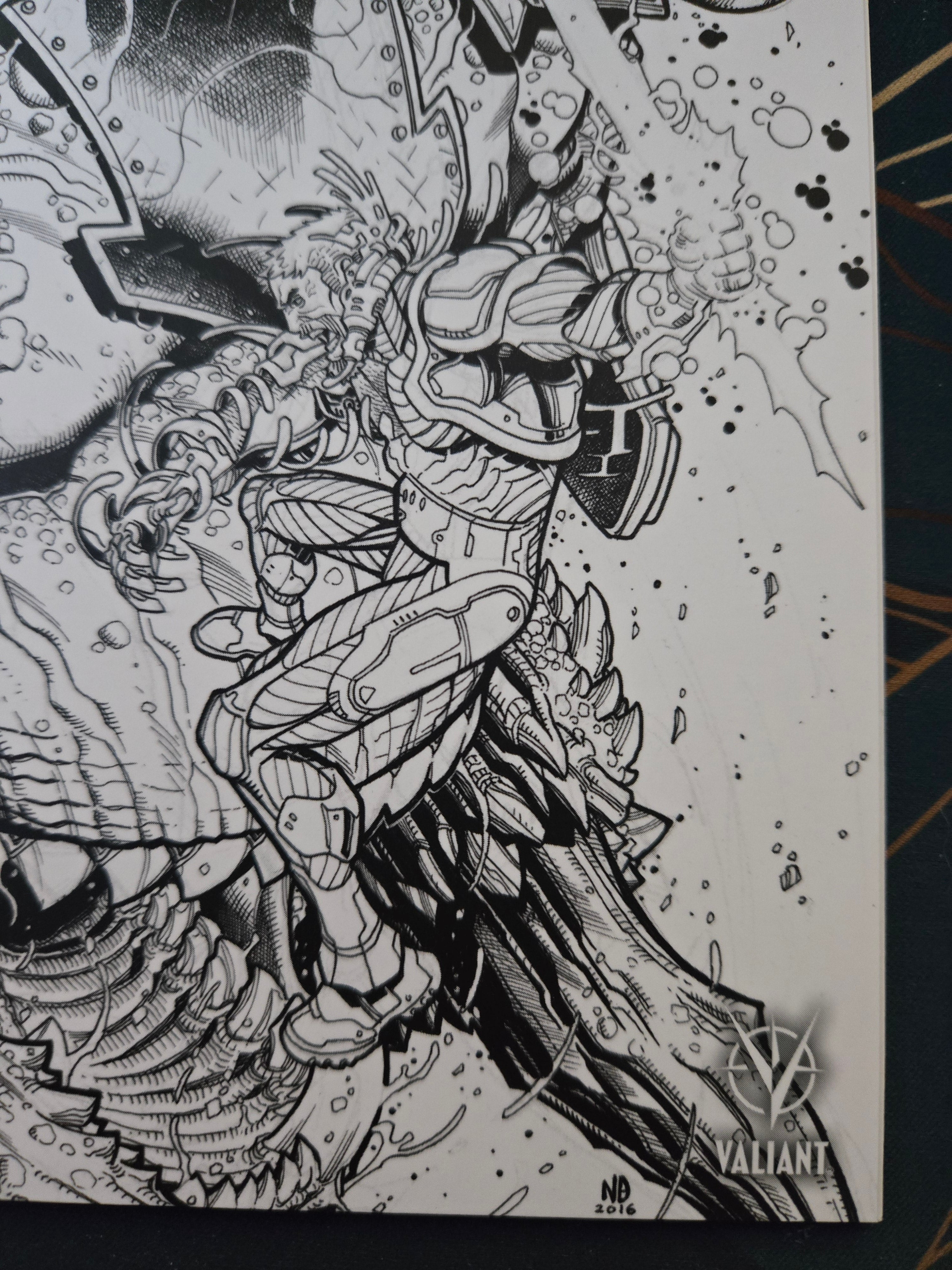 X-O Manowar #1 (2017) Collector's Paradise Black & White VARIANT (NM-) Rare