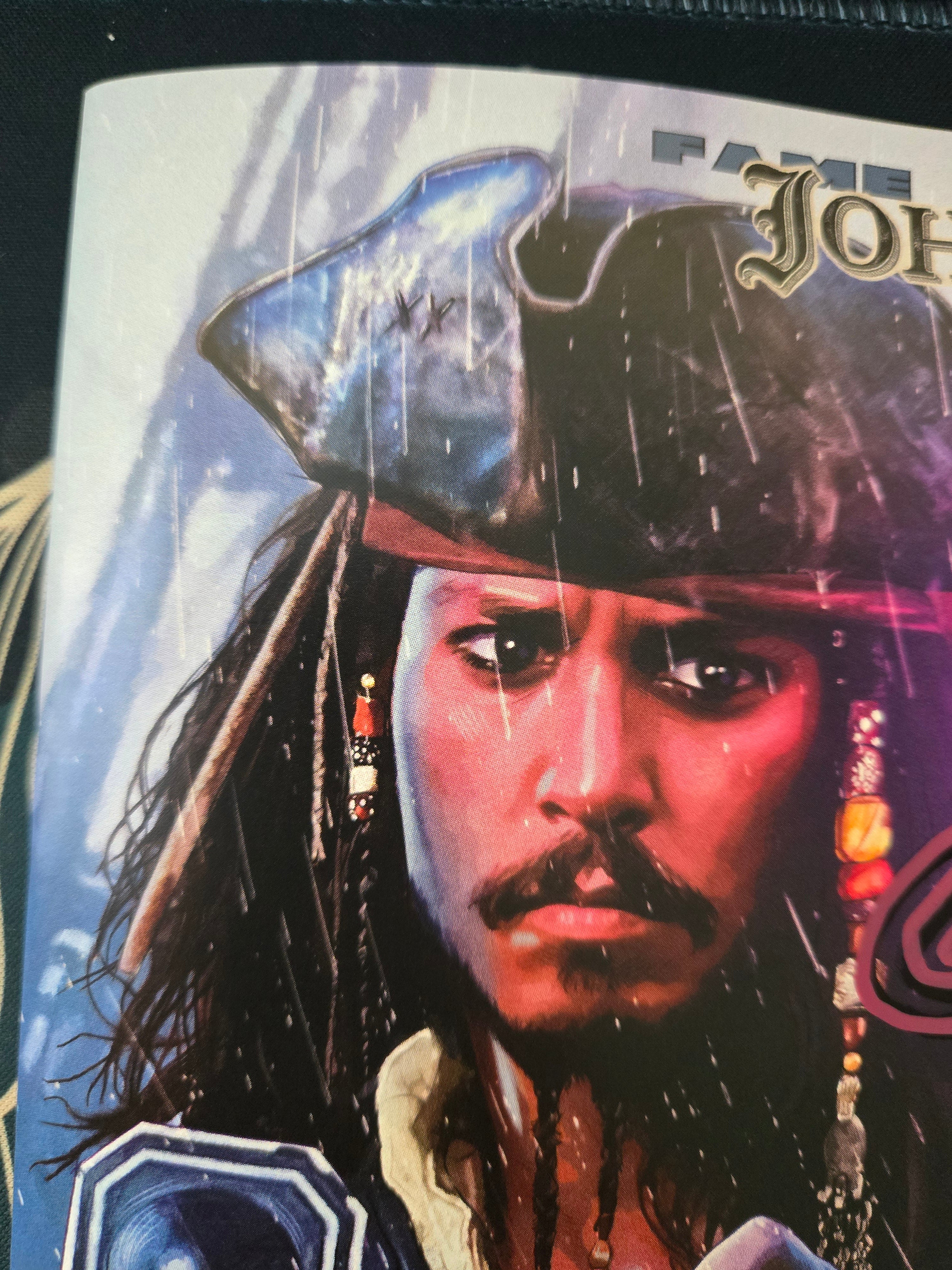 FAME: Johnny Depp Jack Sparrow Greg Horn Signed (2026) MegaCon (NM)