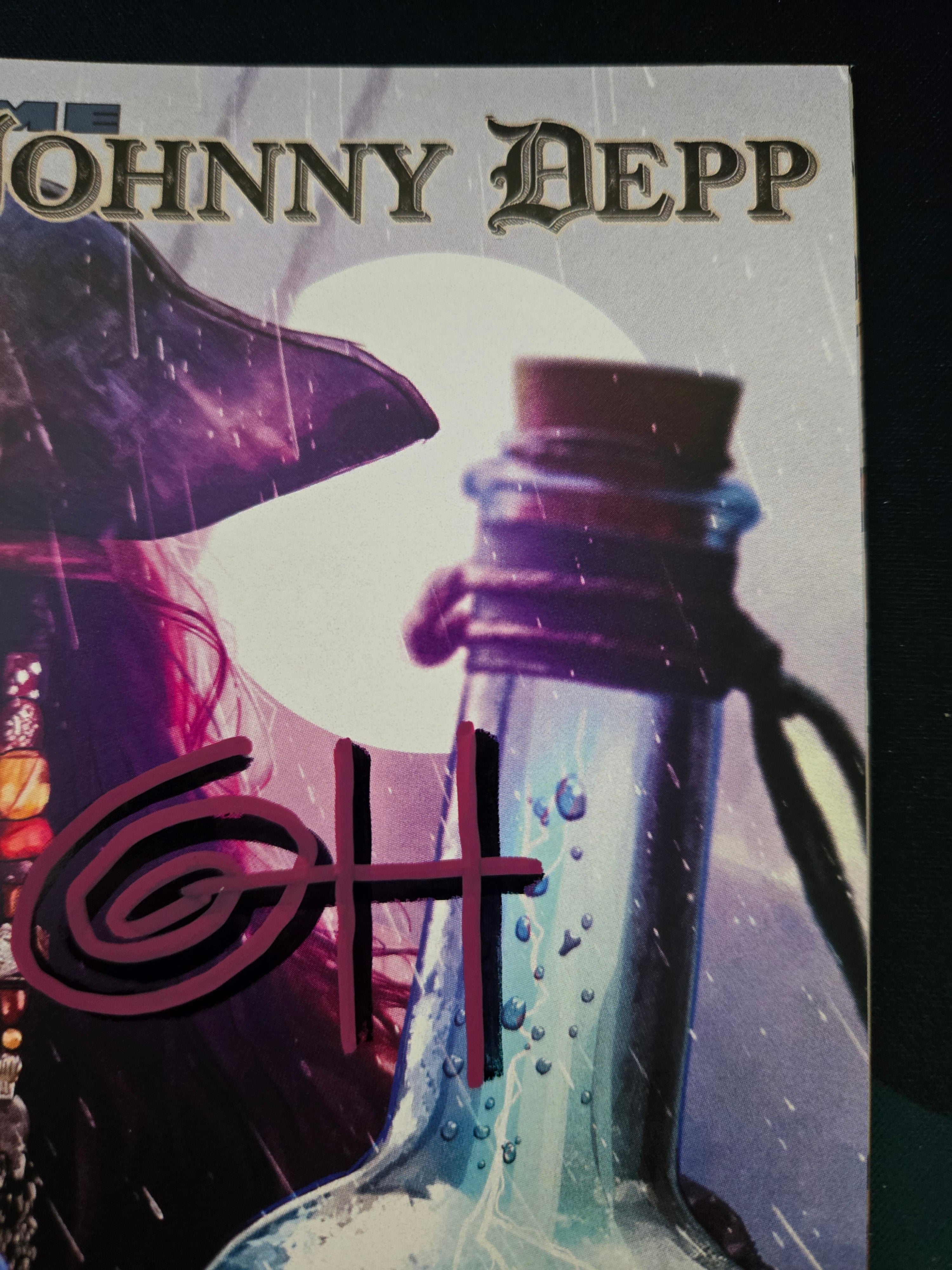 FAME: Johnny Depp Jack Sparrow Greg Horn Signed (2026) MegaCon (NM)